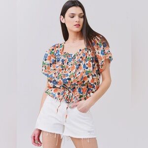 Birds of Paradise by Trovata Lorita Marina Floral Blouse